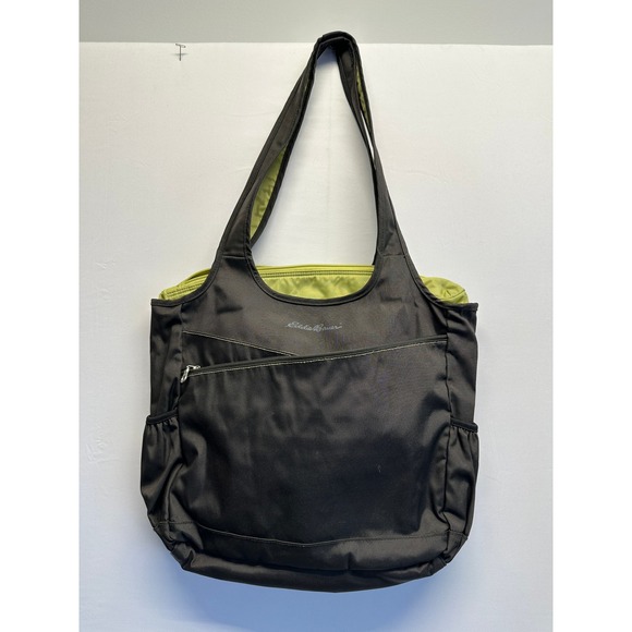Eddie Bauer Handbags - Eddie Bauer Black Nylon Tote Bag Large Shoulder Travel Gym Carryall‎